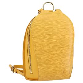LOUIS VUITTON Zaino Epi Mabillon Giallo M52239 LV Auth 152653