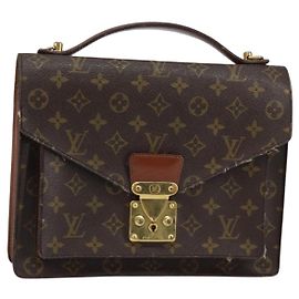 LOUIS VUITTON Monogramm Monceau 28 Handtasche M51185 LV Auth ep11779