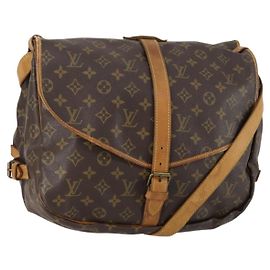 LOUIS VUITTON Bolsa de Ombro Monogram Saumur 35 M42254 LV Auth 148638