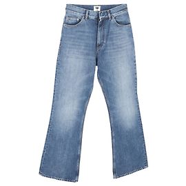 Jeans a Gamba Larga Christian Dior in Denim Blu Chiaro