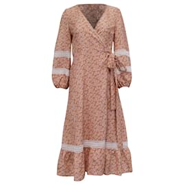 Vestido envolvente estampado Maje en viscosa multicolor