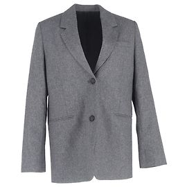 Blazer de un solo botón en lana gris Totême