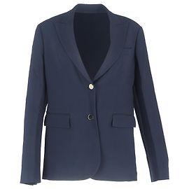 Blazer a un bottone in lana blu navy Loro Piana
