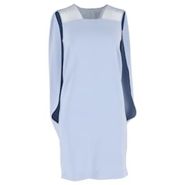 Vestido Mini Cape Sospiro Max Mara en Triacetato Azul Claro