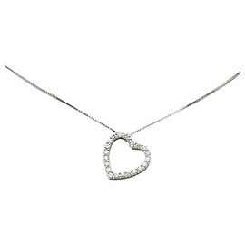 Collana pendente con diamante a motivo cuore Gucci in oro bianco 18K