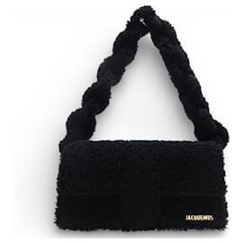 NUOVO BORSO A MANO JACQUEMUS BAMBIDOU PELLE DI PECORA NERA