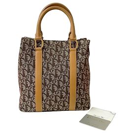 Borsa a mano in tela e pelle Trotter Christian Dior