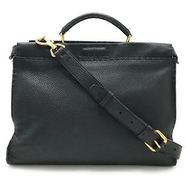 Fendi Leder Peekaboo Fit Aktentasche