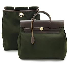 Zaino Ado PM in tela e pelle Hermès
