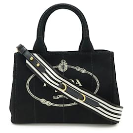 Borsa 2 in 1 in tela CANAPA di Prada