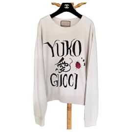 Gucci Higuchi Yuko Collaboration Baumwoll Sweatshirt Creme