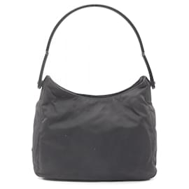 Borsa a spalla in nylon nero Prada