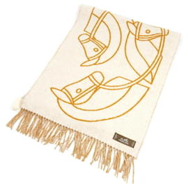 Ivory Cashmere Schal von Hermès