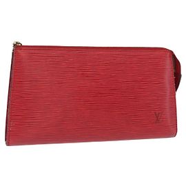 LOUIS VUITTON Pochette Accessori Epi Rossa M52947 LV Auth 156623