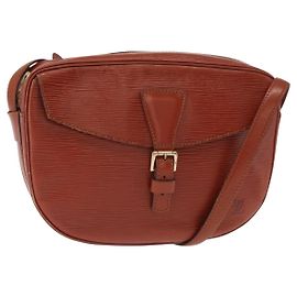 LOUIS VUITTON Borsa a Spalla Epi Jeune FilleMM Marrone M52153 LV Auth BA8776