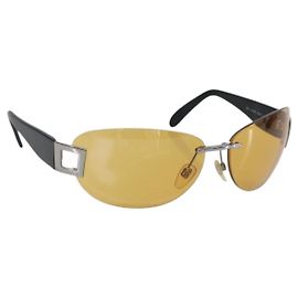 Bulgari Gafas de sol BVLGARI de plástico amarillo Auth BA8991