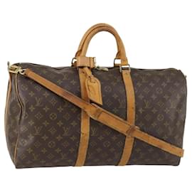 LOUIS VUITTON Monogram Keepall Bandouliere 50 Borsa Boston M41416 LV Auth 155662