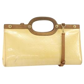LOUIS VUITTON Borsa a Mano Monogram Vernis Roxbury Drive Perle M91374 LV Auth 158790