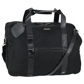 Borsa Boston GUCCI Nylon 2way Nera Argento Auth 151512