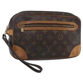 LOUIS VUITTON Clutch Marly Dragonne GM Monogramm M51825 LV Auth ka926