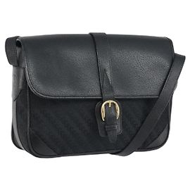 Borsa a Spalla GUCCI in Pelle Tela Nera Oro 001 113 0613 Auth ep12275