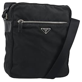 Borsa messenger con zip frontale Prada Tessuto in pelle Saffiano grande