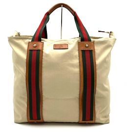 Gucci Sherry Line Beige Tote Bag