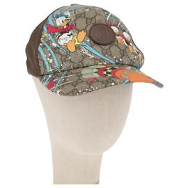 Cappello GUCCI GG Supreme GUCCIxDisney PVC Beige 648843 Auth 157413M