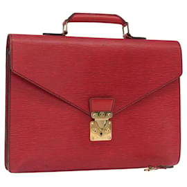 LOUIS VUITTON Epi Serviette Conseiller Borsa Business Rossa M54427 LV Auth bs31722