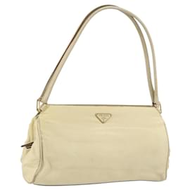 Borsa a Spalla PRADA Nylon Beige Oro Auth ep12445