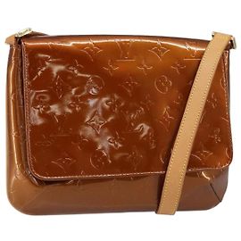 LOUIS VUITTON Bolsa Thompson Street Monogram Vernis Bronce M91124 LV Auth ep12298