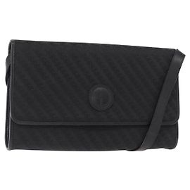 Borsa a Spalla GUCCI in Pelle Tela Nera Oro 004 115 0289 Auth ep12335
