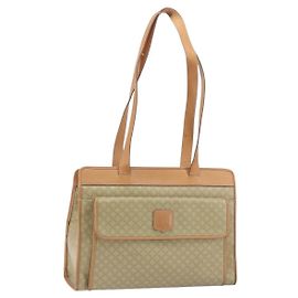 Céline Borsa tote in tela Macadam PVC beige Auth mr1679