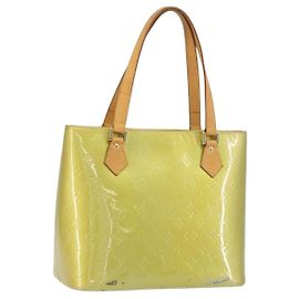 LOUIS VUITTON Bolso de Mano Monogram Vernis Houston Gris M91053 LV Auth gh1369