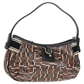 Borsa a mano in pelle multicolore argento Auth am10127V di Salvatore Ferragamo