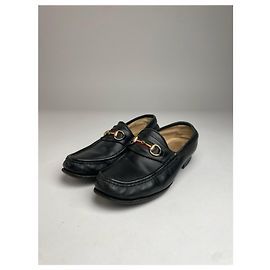 Mocassino in pelle Horsebit vintage Gucci nero 36C