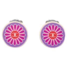 Pendientes de clip redondos de metal Chanel Vintage CC