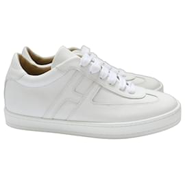 Hermès Boomerang Sneakers aus weißem Epsom-Leder