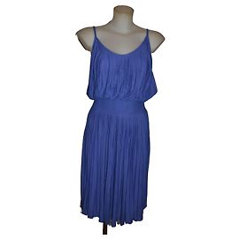 Vestido midi Alberta Ferretti azul roxo viscose
