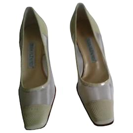 Moda Di Fausto Heels Light Green Leather 36 - Autre Marque