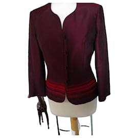 Autre Marque Antonelle Jacke Burgunderrot Viskose