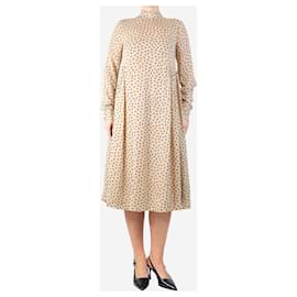 Vestido midi de lunares beige - tamaño - Ganni