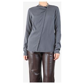 Brunello Cucinelli Graue Seidenbluse - Größe L
