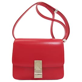 Borsa a Spalla Celine Classic Box in Pelle di Vitello Rossa - Céline