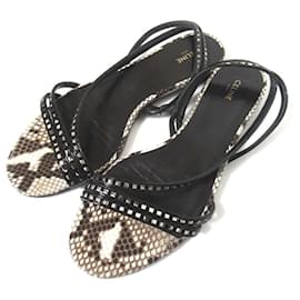 Celine Python Leather Flat Sandals - Céline