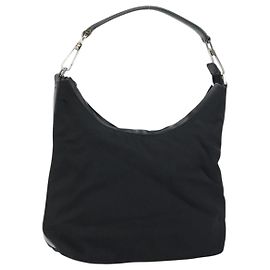 Borsa a mano GUCCI in nylon smaltato nero e argento 000 0602 3754 Auth ep12353
