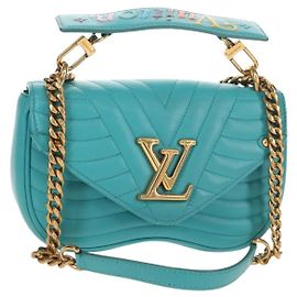 LOUIS VUITTON Sac New Wave PM Heart Sac Bleu Turquoise M51936 LV Auth 157113M