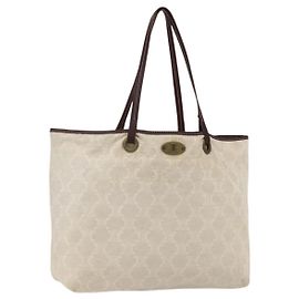Céline Borsa tote in tela Macadam beige e oro CELINE Paris Auth 156134