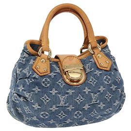 LOUIS VUITTON Borsa a mano Preity in denim Monogram blu M95020 LV Auth 157975SAV