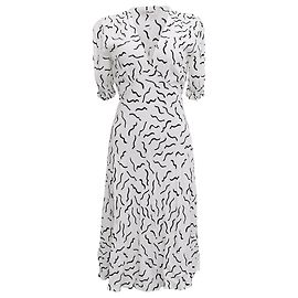 Abito Midi Jemma in Viscosa Bianca di Diane von Furstenberg